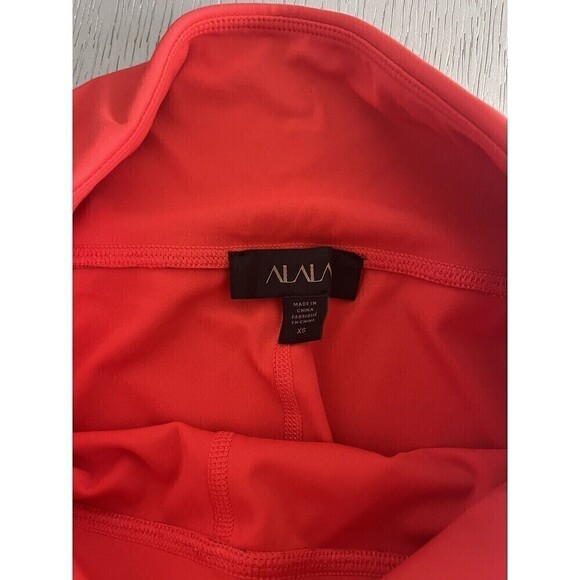 ALALA Vamp Cropped High Waisted Leggings Red Lava Size XS New Athletic Yoga - Picture 3 of 7